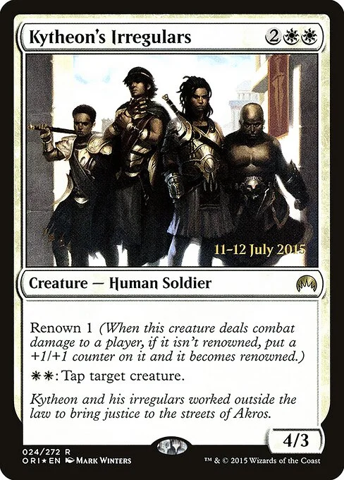 Kytheon's Irregulars, carta Magic di tipo Creature — Human Soldier illustrata da Mark Winters