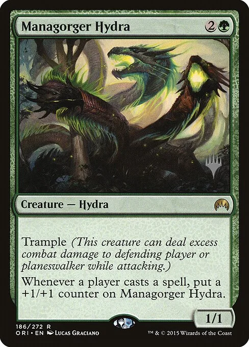Managorger Hydra, carta Magic di tipo Creature — Hydra illustrata da Lucas Graciano