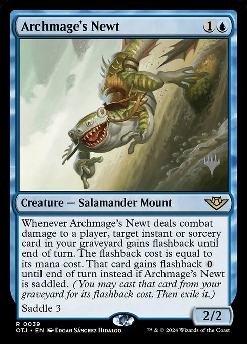Archmage's Newt, carta Magic di tipo Creature — Salamander Mount illustrata da Edgar Sánchez Hidalgo