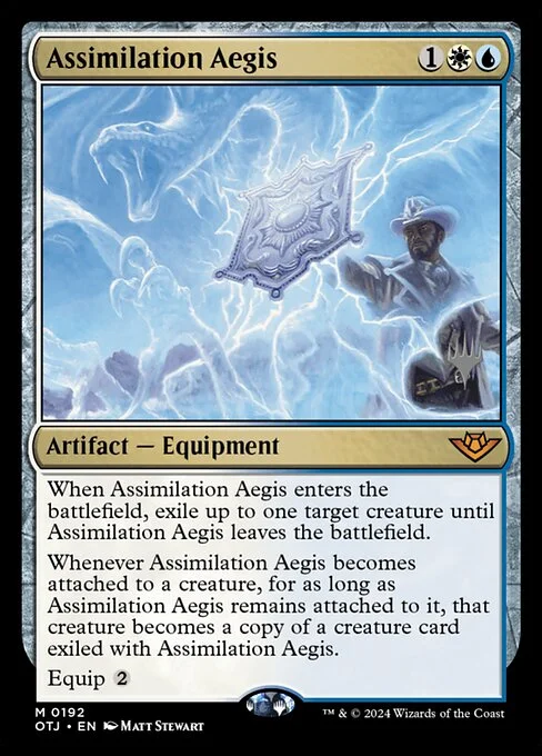 Assimilation Aegis, carta Magic di tipo Artifact — Equipment illustrata da Matt Stewart