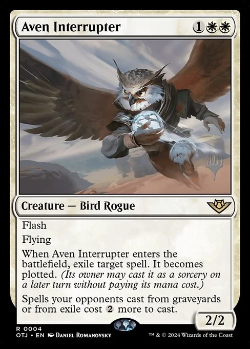 Aven Interrupter, carta Magic di tipo Creature — Bird Rogue illustrata da Daniel Romanovsky