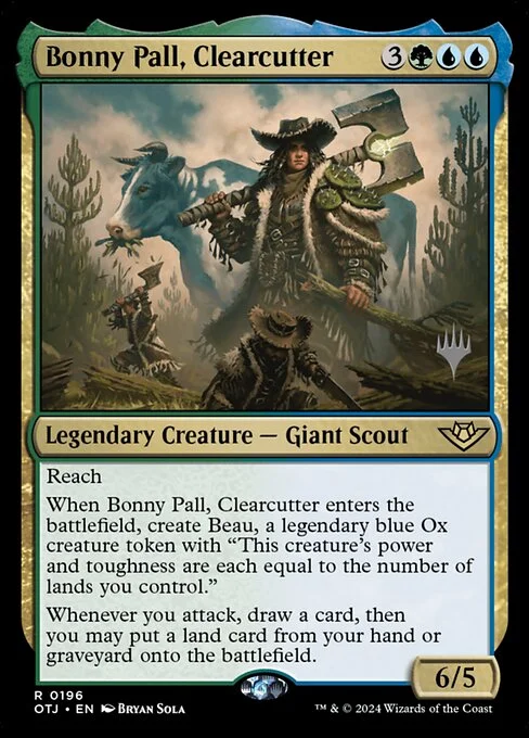 Bonny Pall, Clearcutter, carta Magic di tipo Legendary Creature — Giant Scout illustrata da Bryan Sola