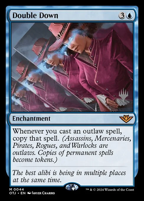 Double Down, carta Magic di tipo Enchantment illustrata da Javier Charro