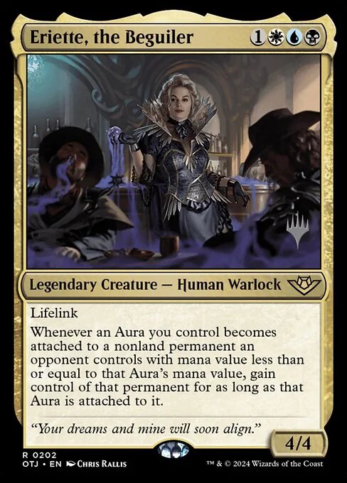 Eriette, the Beguiler, carta Magic di tipo Legendary Creature — Human Warlock illustrata da Chris Rallis