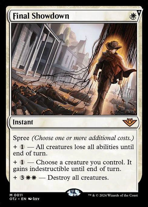 Final Showdown, carta Magic di tipo Instant illustrata da Izzy