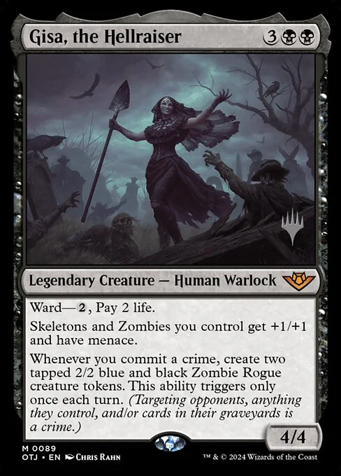 Gisa, the Hellraiser, carta Magic di tipo Legendary Creature — Human Warlock illustrata da Chris Rahn