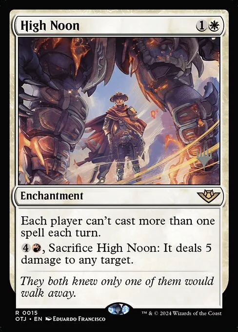 High Noon, carta Magic di tipo Enchantment illustrata da Eduardo Francisco