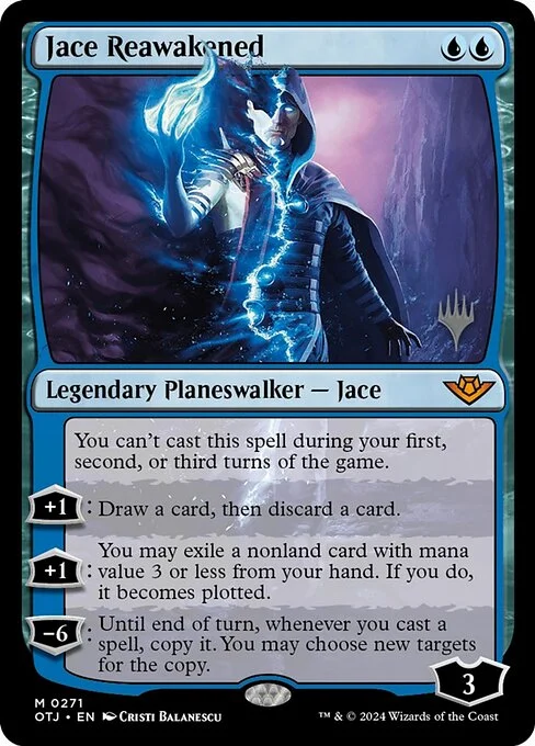 Jace Reawakened, carta Magic di tipo Legendary Planeswalker — Jace illustrata da Cristi Balanescu