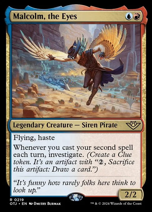 Malcolm, the Eyes, carta Magic di tipo Legendary Creature — Siren Pirate illustrata da Dmitry Burmak
