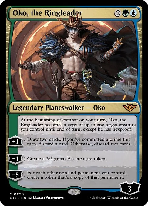 Oko, the Ringleader, carta Magic di tipo Legendary Planeswalker — Oko illustrata da Magali Villeneuve