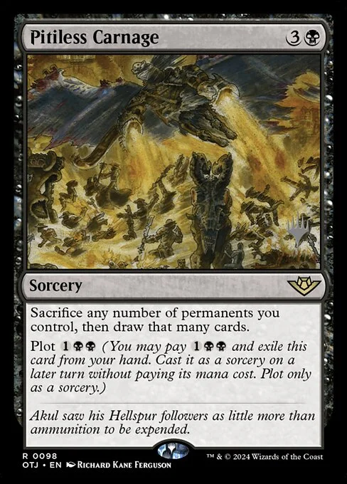 Pitiless Carnage, carta Magic di tipo Sorcery illustrata da Richard Kane Ferguson
