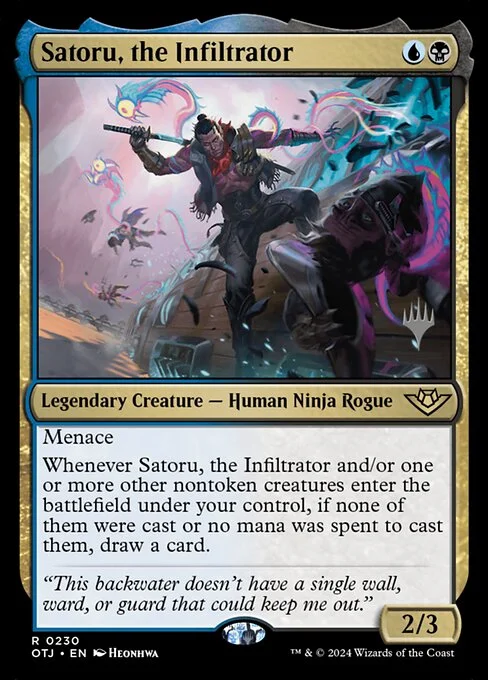 Satoru, the Infiltrator, carta Magic di tipo Legendary Creature — Human Ninja Rogue illustrata da Heonhwa