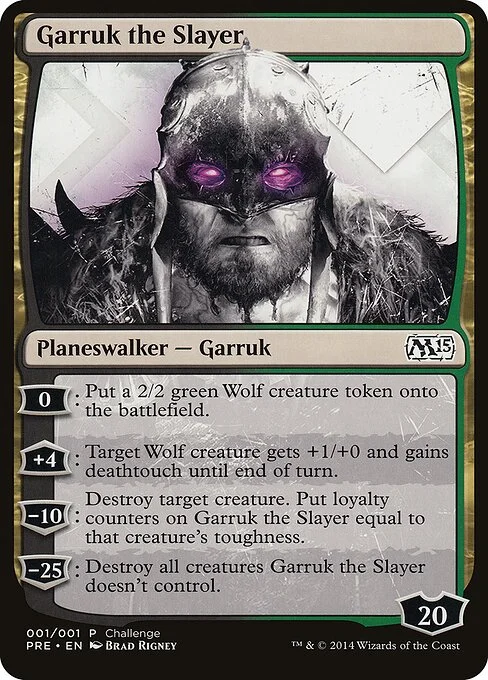 Garruk the Slayer, carta Magic di tipo Legendary Planeswalker — Garruk illustrata da Brad Rigney