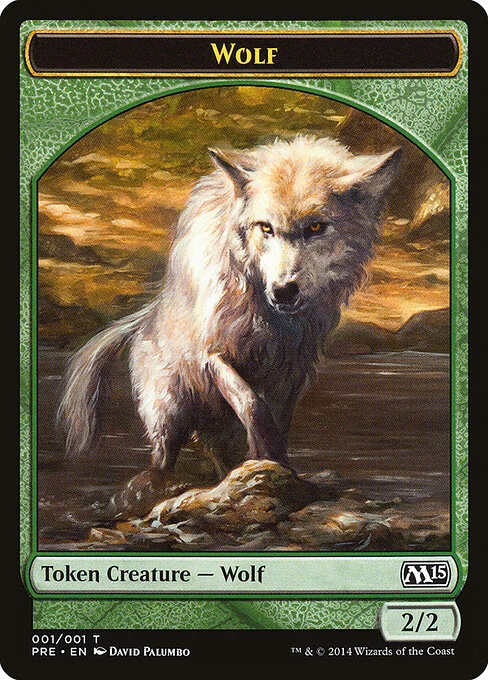 Wolf, carta Magic di tipo Token Creature — Wolf illustrata da David Palumbo