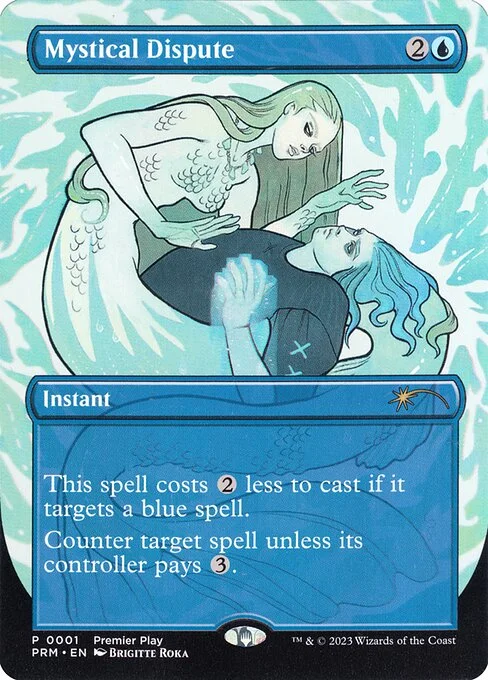 Mystical Dispute, carta Magic di tipo Instant illustrata da Brigitte Roka