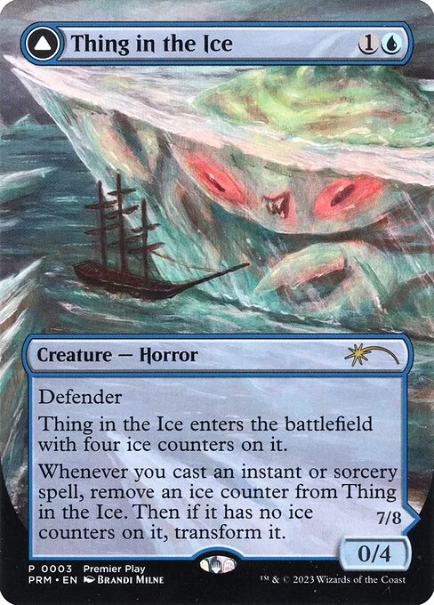 Thing in the Ice // Awoken Horror, carta Magic di tipo Creature — Horror // Creature — Kraken Horror illustrata da Brandi Milne