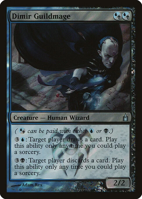 Dimir Guildmage, carta Magic di tipo Creature — Human Wizard illustrata da Adam Rex