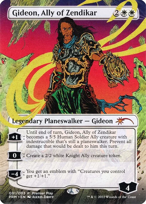 Gideon, Ally of Zendikar, carta Magic di tipo Legendary Planeswalker — Gideon illustrata da Alexis Ziritt