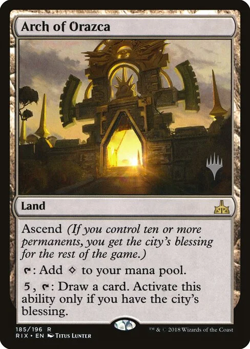 Arch of Orazca, carta Magic di tipo Land illustrata da Titus Lunter