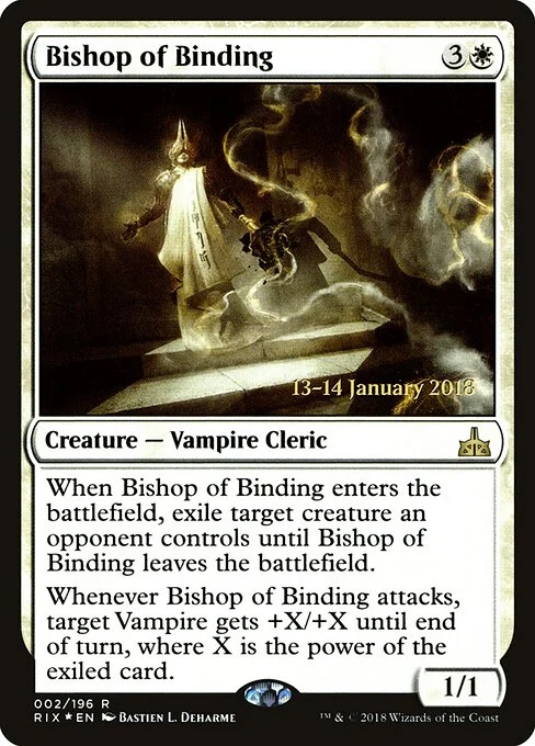 Bishop of Binding, carta Magic di tipo Creature — Vampire Cleric illustrata da Bastien L. Deharme