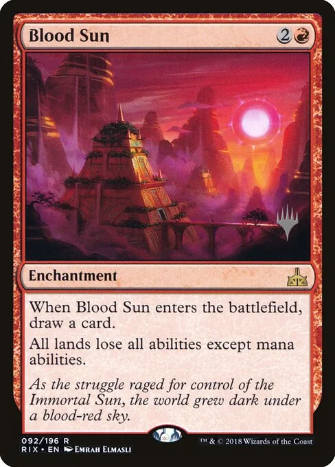 Blood Sun, carta Magic di tipo Enchantment illustrata da Emrah Elmasli
