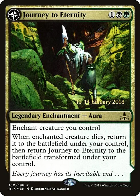 Journey to Eternity // Atzal, Cave of Eternity, carta Magic di tipo Legendary Enchantment — Aura // Legendary Land illustrata da Deruchenko Alexander
