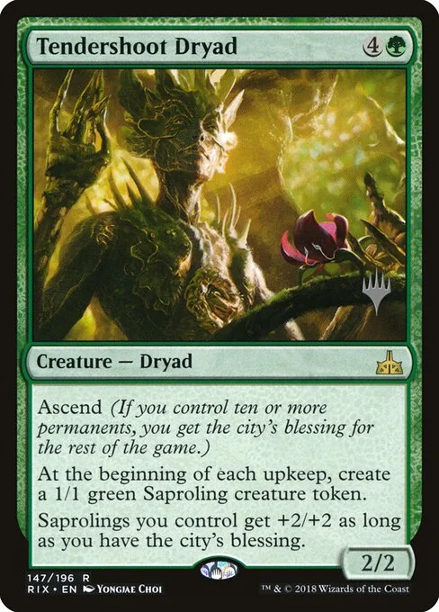 Tendershoot Dryad, carta Magic di tipo Creature — Dryad illustrata da Yongjae Choi