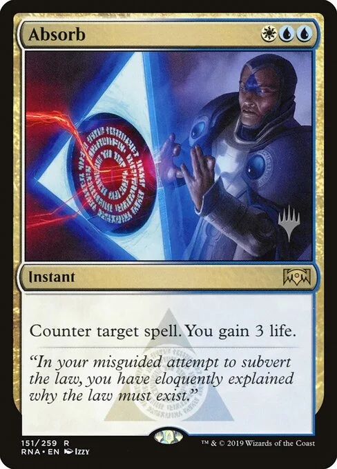 Absorb, carta Magic di tipo Instant illustrata da Izzy