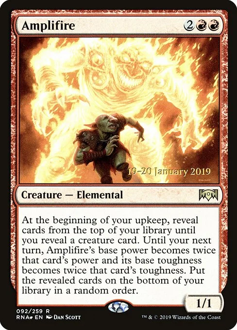 Amplifire, carta Magic di tipo Creature — Elemental illustrata da Dan Murayama Scott