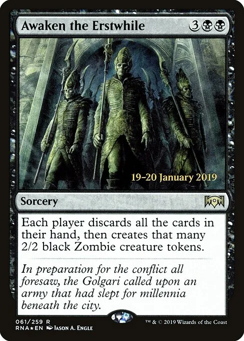 Awaken the Erstwhile, carta Magic di tipo Sorcery illustrata da Jason A. Engle