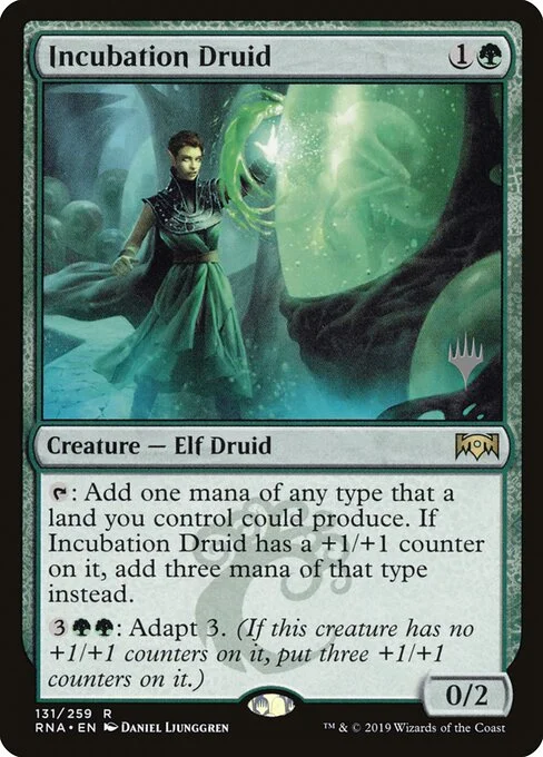 Incubation Druid, carta Magic di tipo Creature — Elf Druid illustrata da Daniel Ljunggren