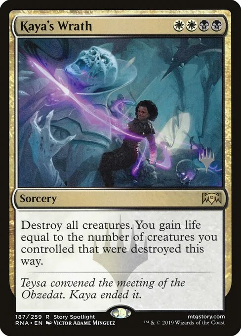 Kaya's Wrath, carta Magic di tipo Sorcery illustrata da Victor Adame Minguez
