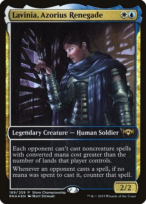 Lavinia, Azorius Renegade, carta Magic di tipo Legendary Creature — Human Soldier illustrata da Matt Stewart