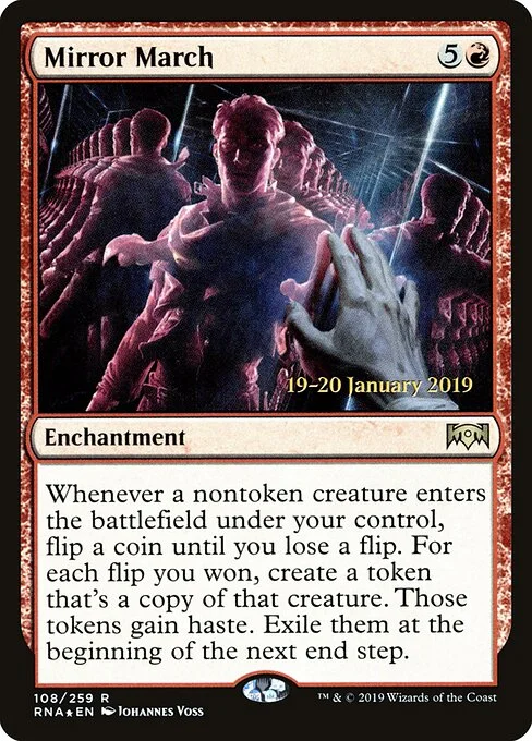 Mirror March, carta Magic di tipo Enchantment illustrata da Johannes Voss