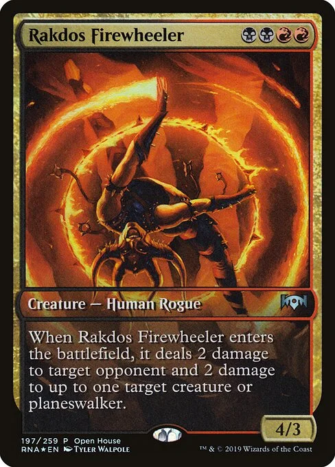 Rakdos Firewheeler, carta Magic di tipo Creature — Human Rogue illustrata da Tyler Walpole