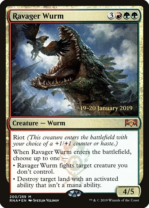 Ravager Wurm, carta Magic di tipo Creature — Wurm illustrata da Svetlin Velinov