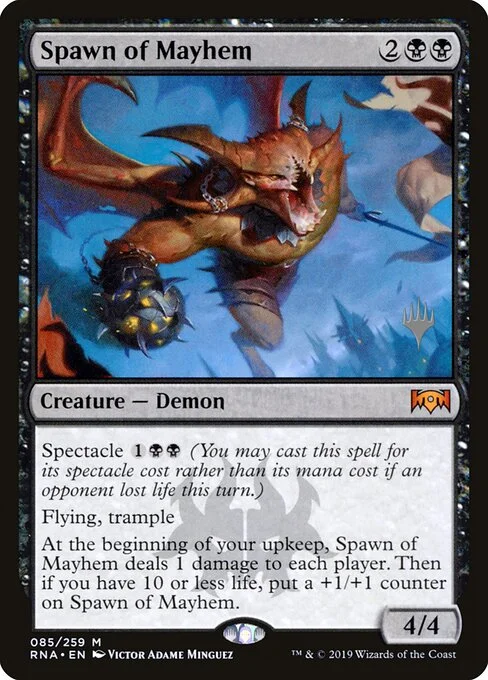 Spawn of Mayhem, carta Magic di tipo Creature — Demon illustrata da Victor Adame Minguez