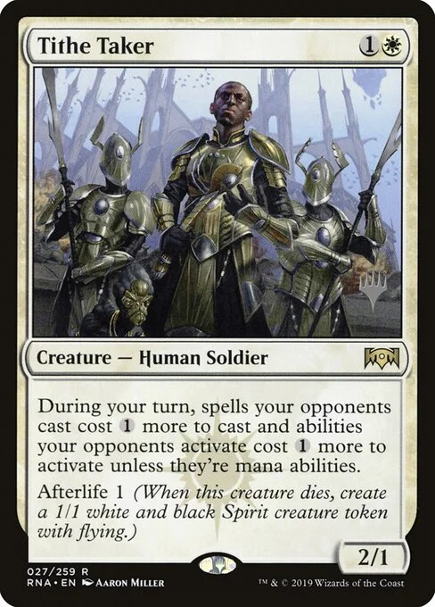 Tithe Taker, carta Magic di tipo Creature — Human Soldier illustrata da Aaron Miller