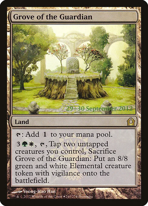 Grove of the Guardian, carta Magic di tipo Land illustrata da Yeong-Hao Han