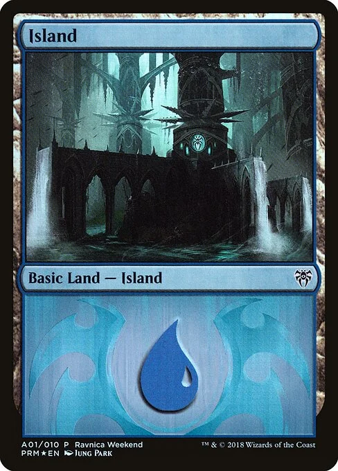 Island, carta Magic di tipo Basic Land — Island illustrata da Jung Park