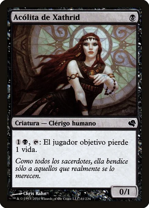 Acolyte of Xathrid, carta Magic di tipo Creature — Human Cleric illustrata da Chris Rahn