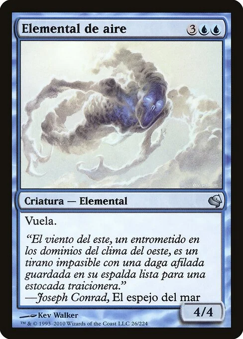 Air Elemental, carta Magic di tipo Creature — Elemental illustrata da Kev Walker