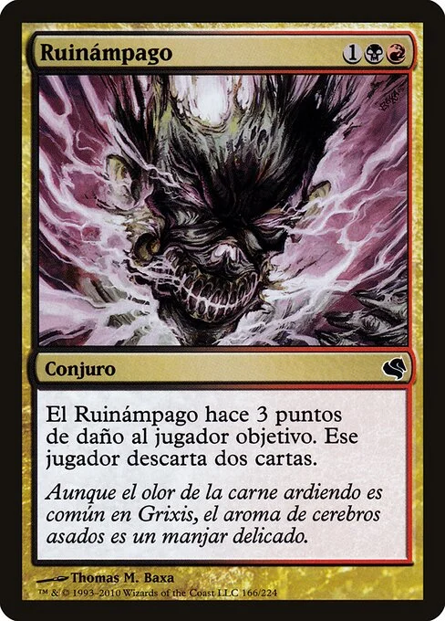 Blightning, carta Magic di tipo Sorcery illustrata da Thomas M. Baxa