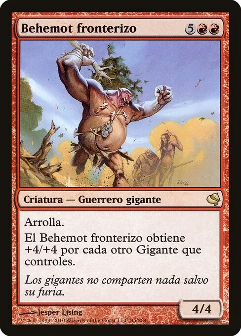 Borderland Behemoth, carta Magic di tipo Creature — Giant Warrior illustrata da Jesper Ejsing