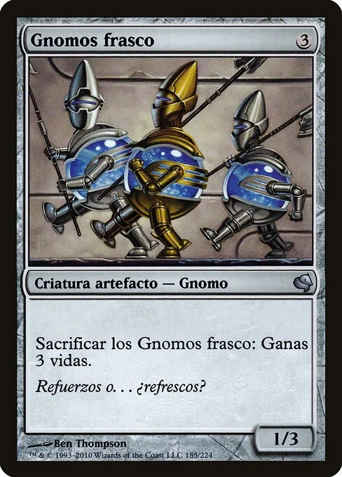 Bottle Gnomes, carta Magic di tipo Artifact Creature — Gnome illustrata da Ben Thompson
