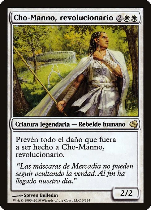 Cho-Manno, Revolutionary, carta Magic di tipo Legendary Creature — Human Rebel illustrata da Steven Belledin