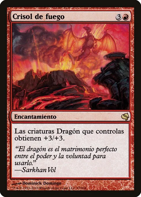 Crucible of Fire, carta Magic di tipo Enchantment illustrata da Dominick Domingo