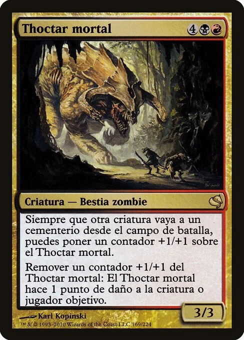 Deathbringer Thoctar, carta Magic di tipo Creature — Zombie Beast illustrata da Karl Kopinski
