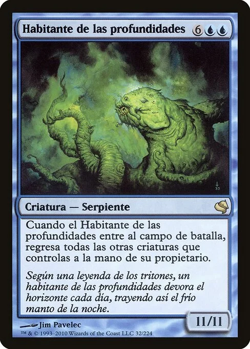 Denizen of the Deep, carta Magic di tipo Creature — Serpent illustrata da Jim Pavelec