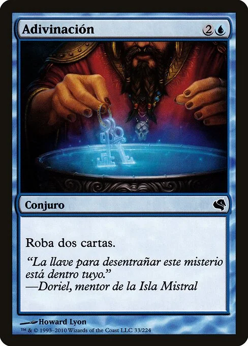 Divination, carta Magic di tipo Sorcery illustrata da Howard Lyon